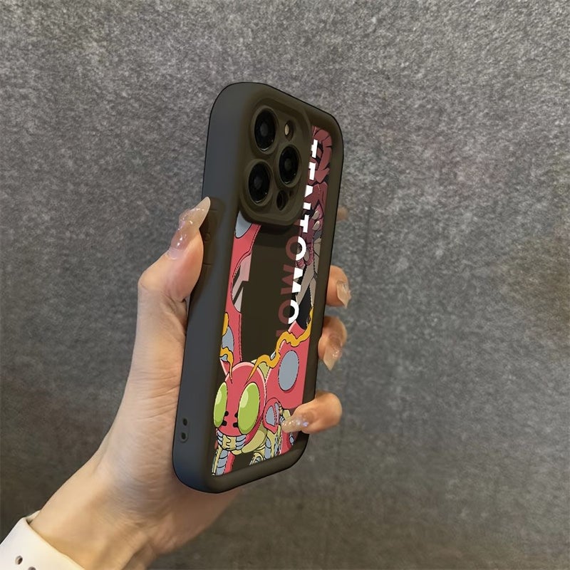 No Brand Anti Fall Soft TPU Back Cover Compatible With iPhone XR Black Anime Digimon Phone Case - Image 3