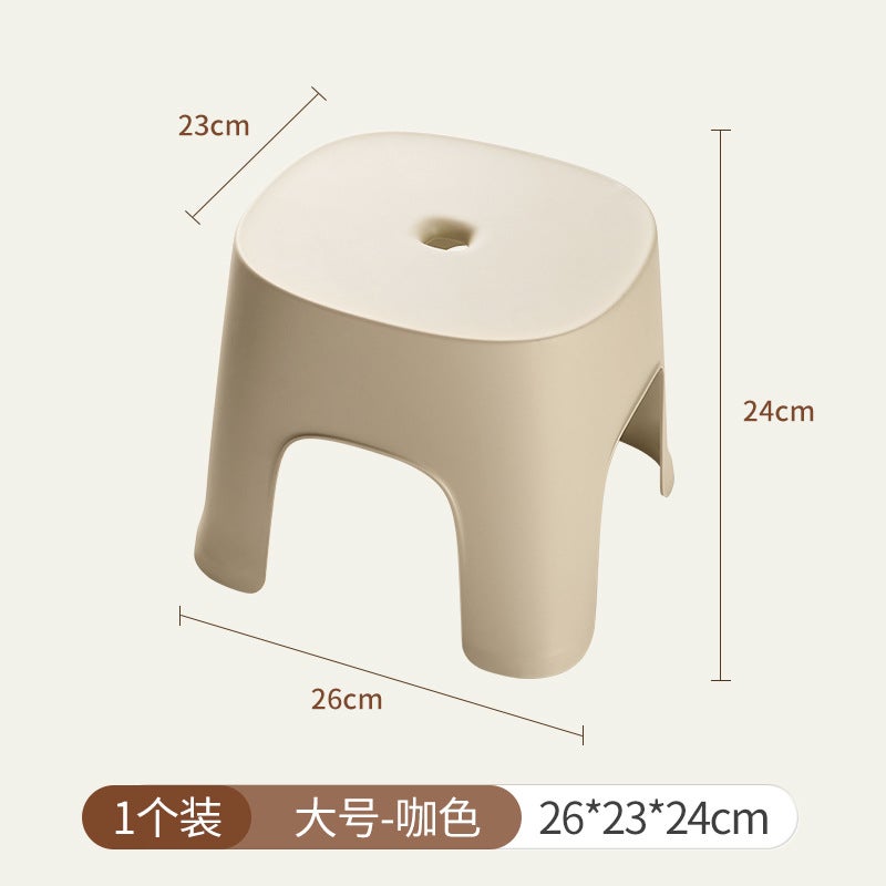 Small Bench Household Bathroom Non-Slip Plastic Stool Thickened Row Stool Children'S Bathroom Foot Washing Stool Hallway Shoes Changing Low Stool - Image 1