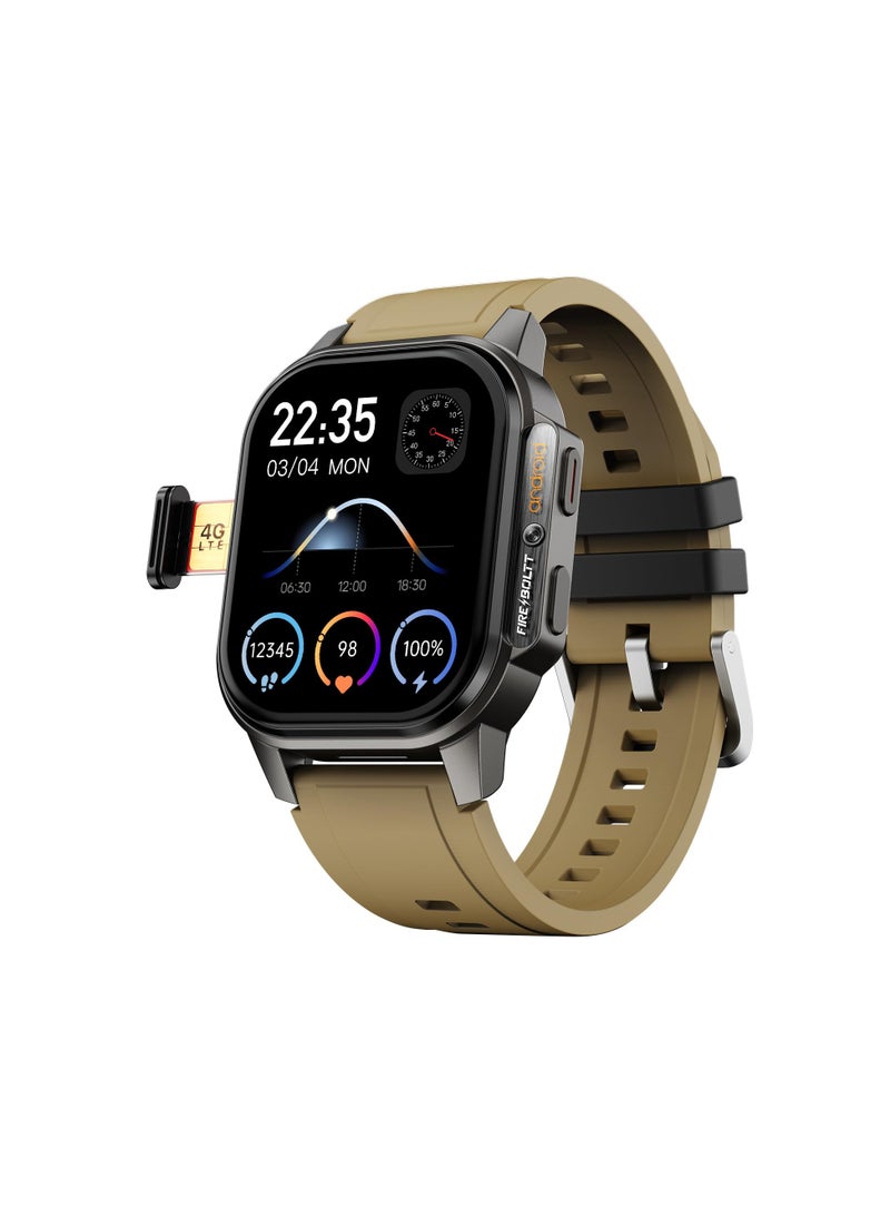 Fire-Boltt Snapp Smart Watch, Selfie Camera, 4G Nano-SIM Slot, 54.1mm AMOLED Display, Play Store- Unlimited apps, 1000mAh Battery, 2GB/4GB RAM + 16GB/64GB ROM (Alpine Olive)  - Image 1