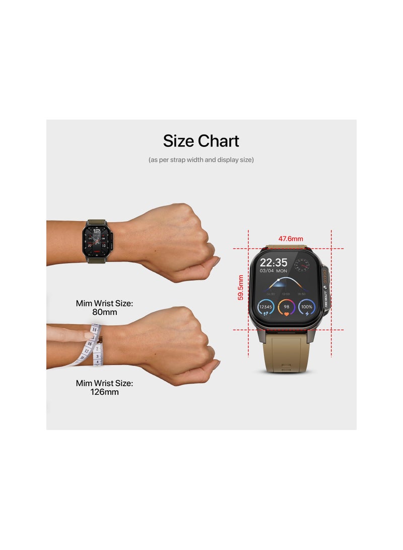 Fire-Boltt Snapp Smart Watch, Selfie Camera, 4G Nano-SIM Slot, 54.1mm AMOLED Display, Play Store- Unlimited apps, 1000mAh Battery, 2GB/4GB RAM + 16GB/64GB ROM (Alpine Olive)  - Image 3