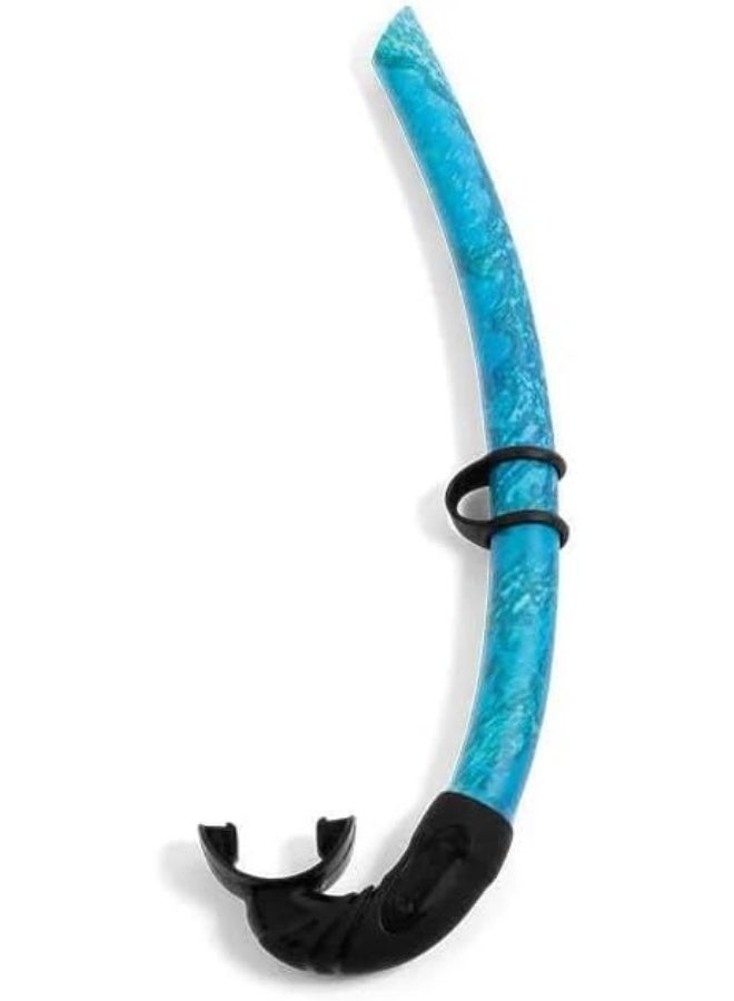 Dynamicnord Snorkel SC-10 Open Top Apne | In black and great camouflage coloursa Camo Blue |  Low-profile J-Snorkel with Pre-shaped tube | Classic figure 8 snorkel mount adjustable in height | Mouthpiece made of high-end silicone