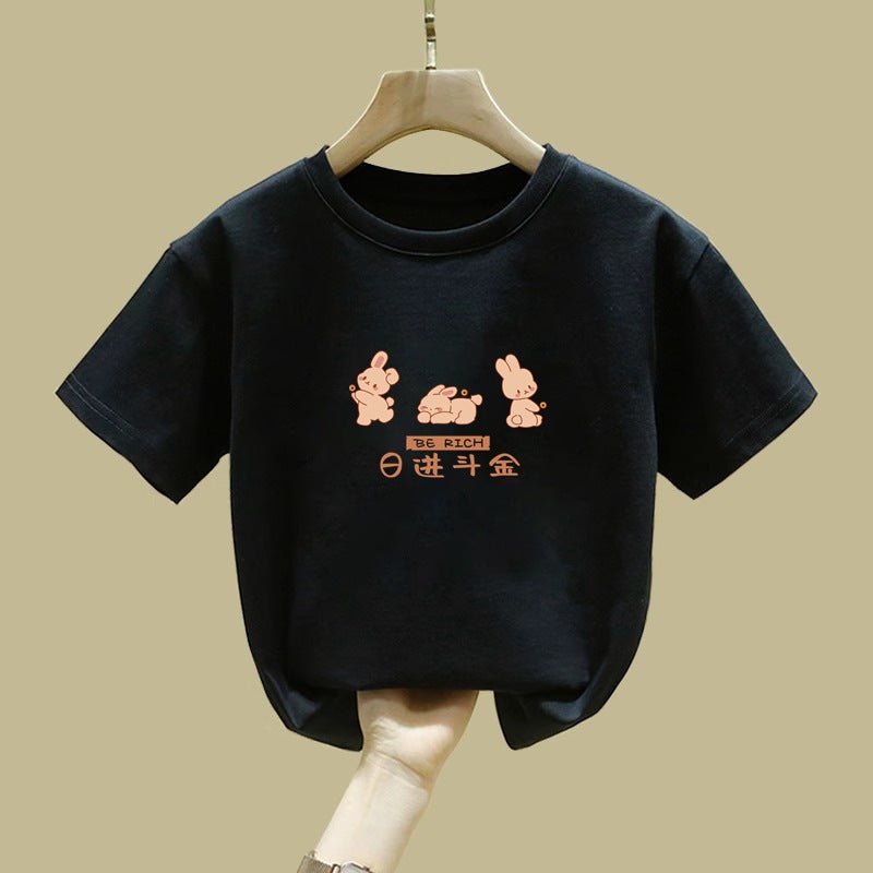 2245# Children'S Cotton T-Shirt Summer Short Sleeve Fashion Cuhk Boys And Girls Children'S Jacket Children'S Clothing - Image 2