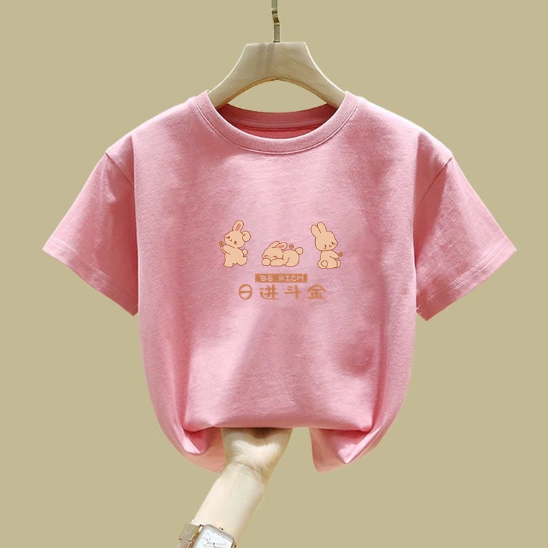2245# Children'S Cotton T-Shirt Summer Short Sleeve Fashion Cuhk Boys And Girls Children'S Jacket Children'S Clothing - Image 4