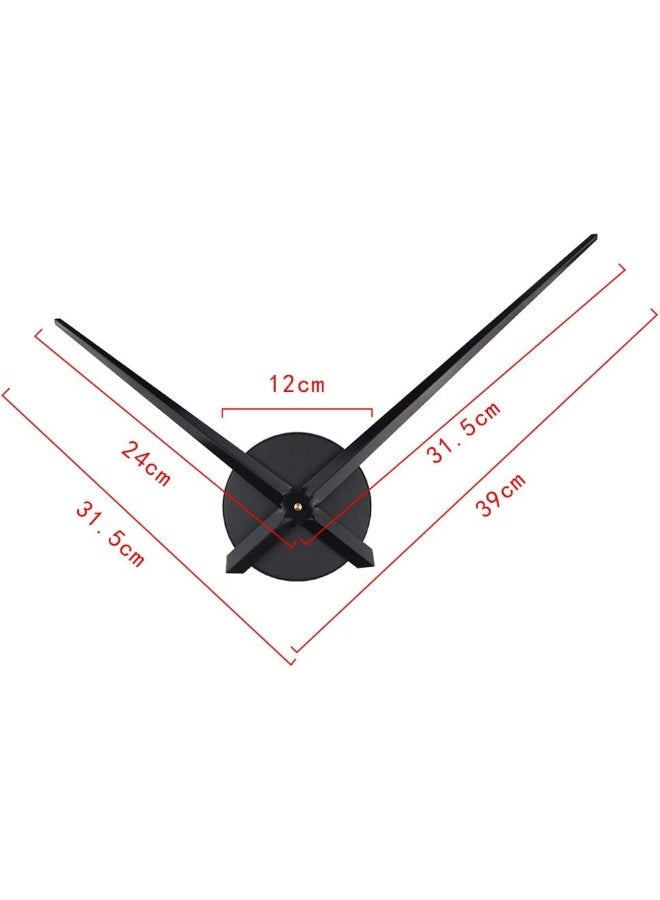 Timelike 3D DIY Wall Clock 1M Modern Frameless Large 3D DIY Wall Clock Kit Decoration Home for Living Room Bedroom BlackBlack - Image 2
