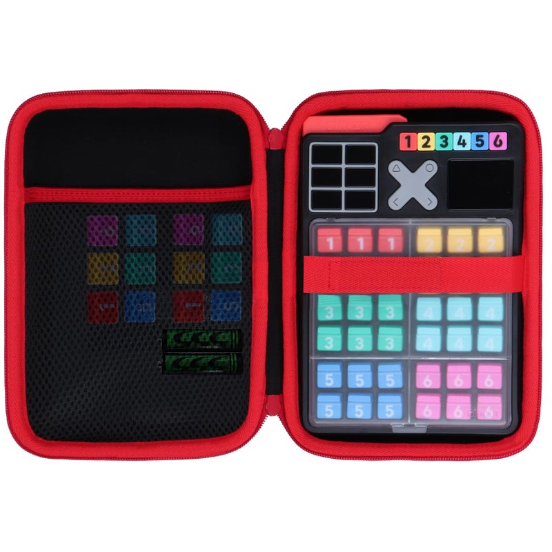 Lebakort Storage Case Compatible with GiiKER Smart Sudoku Puzzle Games Original 2500 Challenges Sudoku for Kids Brain Teaser Puzzle for Kids (Black + Red Case) - Image 1