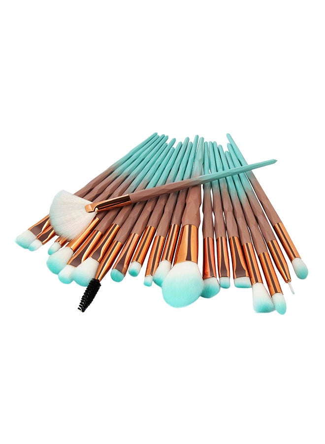 طقم فرش مكياج عيون من 20 قطعة متعدد الألوان