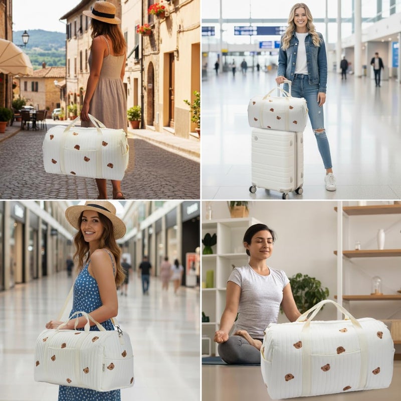 GoBabyMart Womenâ€™s Travel Duffel Bag â€“ Large Weekender & Overnight Travel Bag with Wet Pocket, Carry-On Friendly, Ideal as Hospital or Maternity Bag for Labor and Delivery - Image 5