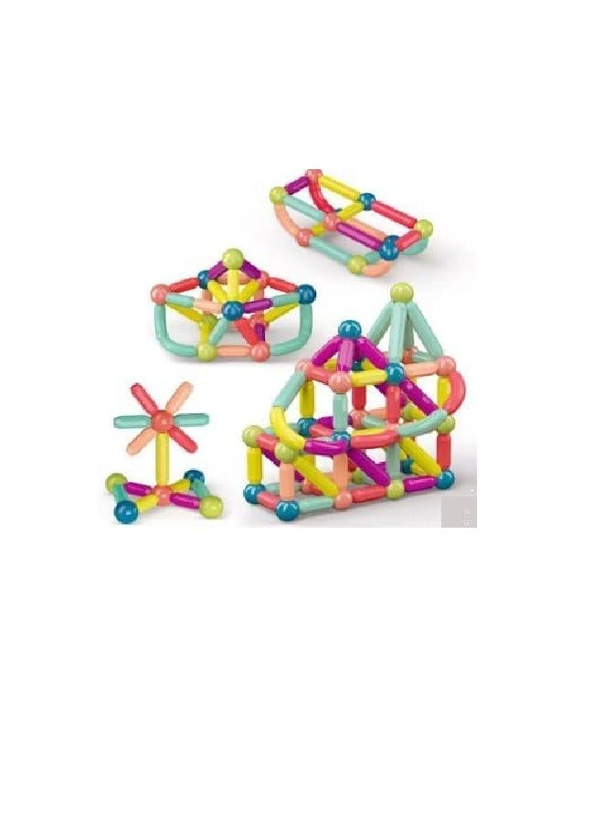 ماجنيتك عصا مغناطيسية، مجموعة كرات وقضبان مغناطيسية، مكعبات بناء العصي، مكعبات مغناطيسية، ألعاب مغناطيسية تكديس STEM ألعاب تعليمية مغناطيسية للأطفال الأولاد والبنات (36 قطعة) - Image 2