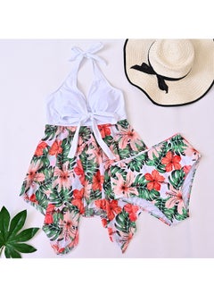 Generic Bikini Swimsuit for Women  Swimsuits Sports Two-Piece Mesh Swimdress Lightweight Quick-Dry Swimwear with Shorts, Top Set Mesh Swimdress Printed, Flowy Swimwear (Printed)  - Image 1