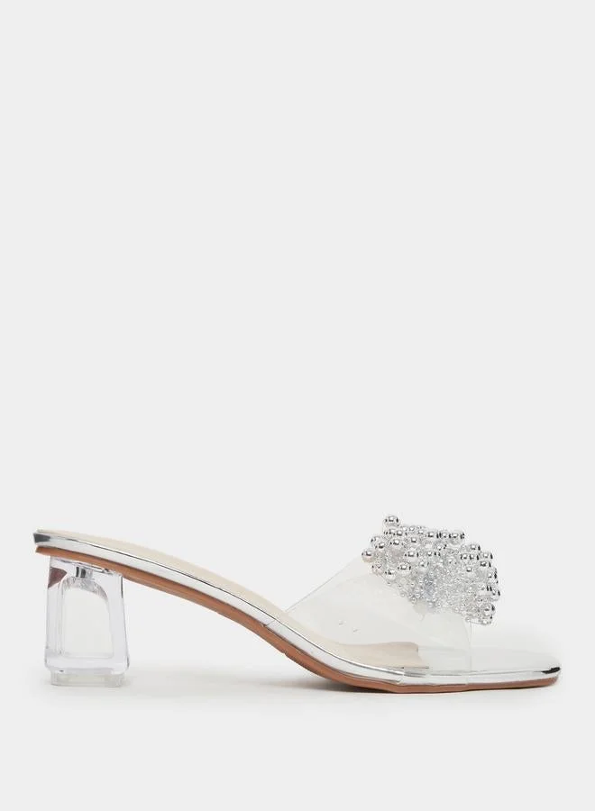 تايك تو صندل بكعب شفاف