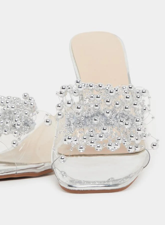 تايك تو صندل بكعب شفاف