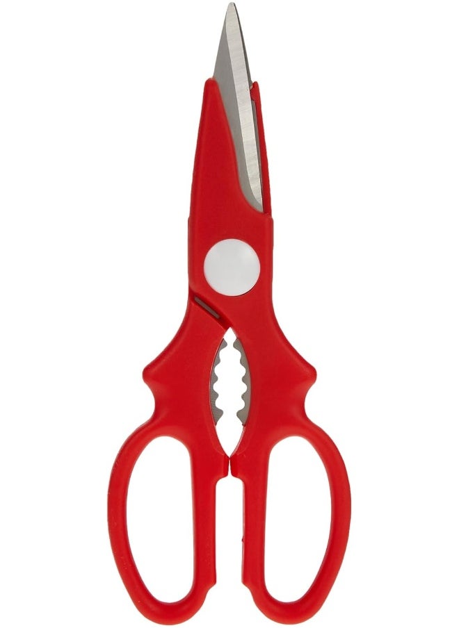 SAQOWARE SAQOWARE Kitchen Scissors | Multi Purpose Scissors Stainless Steel | Fish Scissors-(Red,Black,White Assorted Colours)  - Image 4
