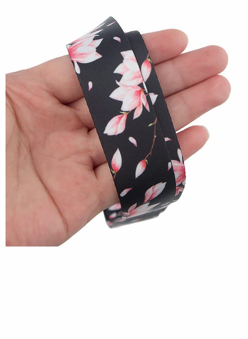 Excefore Keys Lanyard, Sakura Cherry Blossom Lanyard for Keys, Keychain, Id Badge, Card Holder, Wallet, Cell Phone Case, Whistle, Premium Soft Fabric Neck Lanyard for Women Men Teachers Teens - Image 2