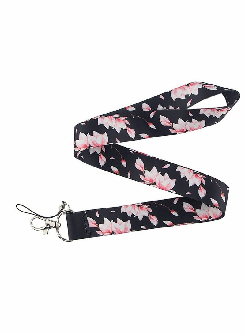 Excefore Keys Lanyard, Sakura Cherry Blossom Lanyard for Keys, Keychain, Id Badge, Card Holder, Wallet, Cell Phone Case, Whistle, Premium Soft Fabric Neck Lanyard for Women Men Teachers Teens - Image 5