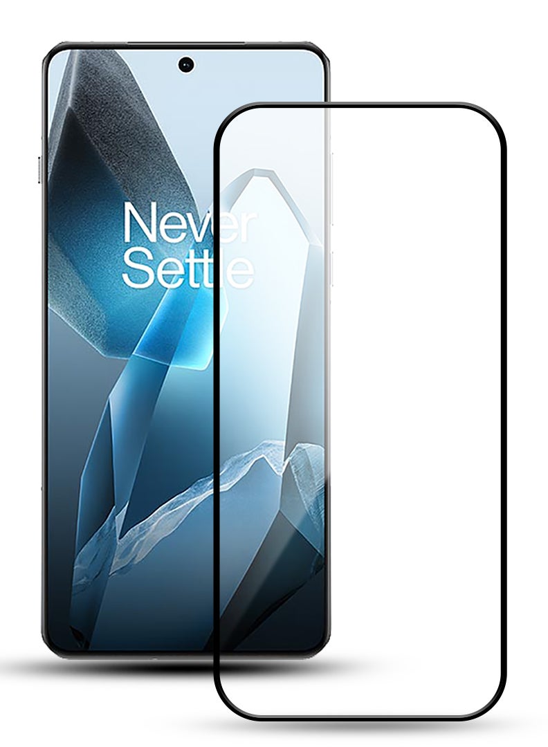 ملبوس حماية شاشة لهاتف OnePlus 13 بحجم 6.82 بوصة، زجاج مقسى بصلابة 9H، تركيب سهل خالي من الفقاعات، تغطية كاملة، مضاد للخدوش وحساس للمس. - Image 1