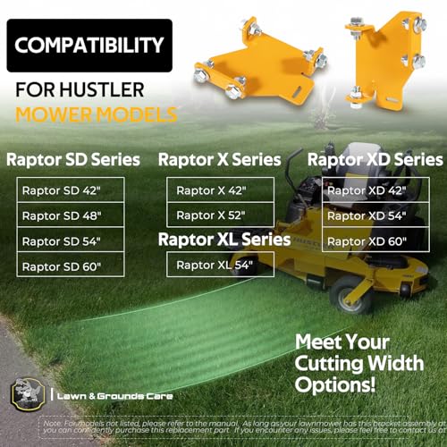 Bzcovac Upgraded 125255 Hydro Transmission Brackets Kit for Hustler Zero-Turn Mowers - New Thicker Brackets with Hardware, Includes 552564, 552565, 552566, 552567, OE Replacement Service Kit - Image 2
