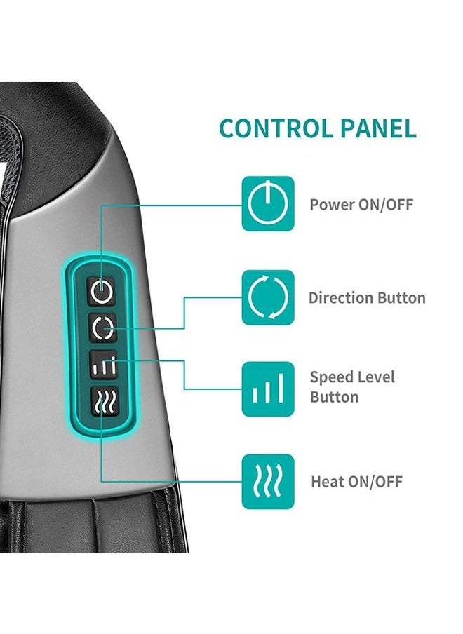Arabest Neck Back Massager, Shoulder Massager with Heat, Deep Tissue 3D Kneading Pressure Shiatsu Electric Massage for Muscle Pain for Office Chair Car & Home Use (Black)  - Image 5