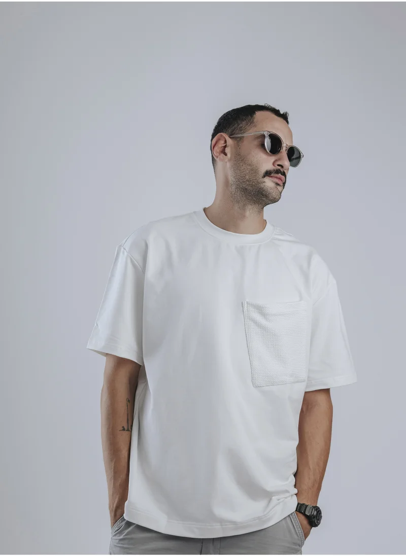 سناج فيس SnugFace The Big Pocket Basic Tshirts, White, SF15-2WHT-M