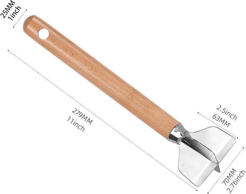 ANZIUS Stainless Steel Meat Chopper, Stainless Steel Meat Masher, 11 Inch, Ground Beef Chopper Tool, Metal Meat Masher, Ground Meat Smasher, Hamburger Smasher Tool - Image 2