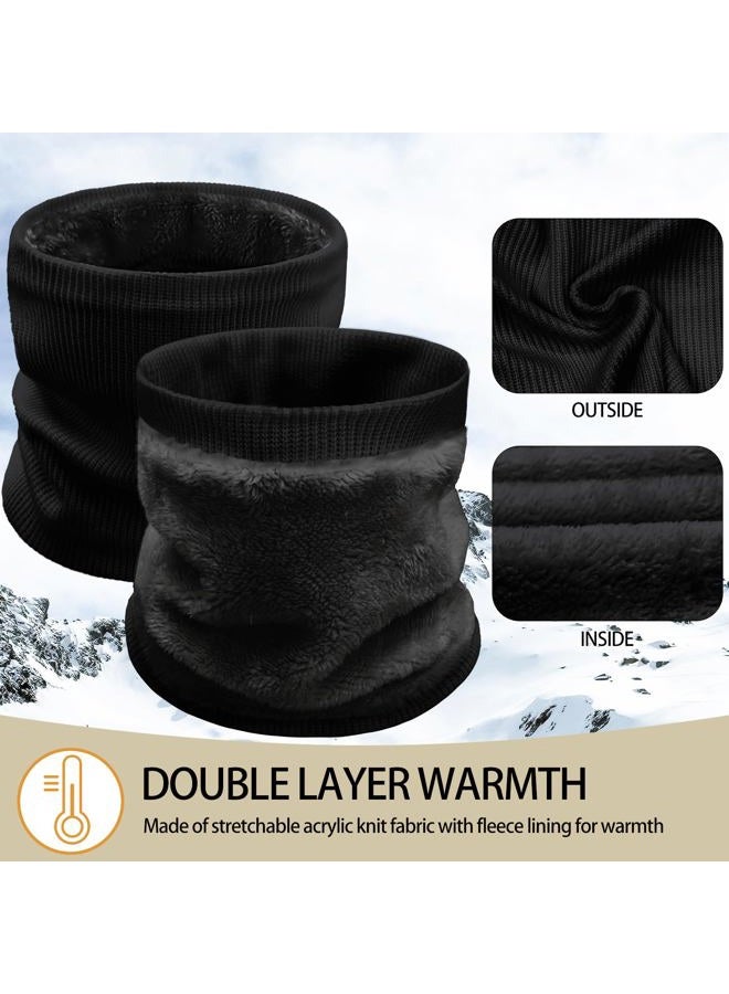 Beurlike Winter Neck Warmer Gaiters for Men Women Windproof Thermal Fleece Ski Face Mask Cover Neck Scarf for Cold Weather, Black, One size - Image 5