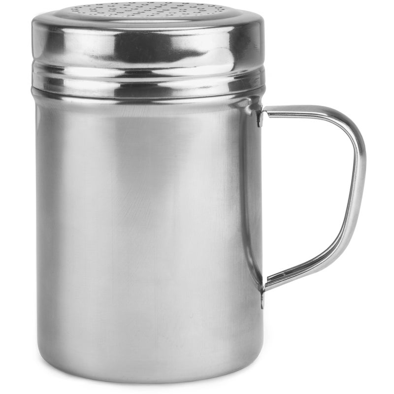 Back of House Ltd Metal Dredge Shaker with Handle  Stainless Steel Lid 10 Oz  Restaurant Quality Dispenser