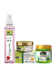 Indus Valley Bio Organic Pure Multipurpose Aloe Vera Gel 175 ml with Green Tea Extract and Depigmentation Gel - 50 ml Natural Cow's Milk Yogurt with Rose Water skin Toner -250 ml Organic Gulab jal - pzsku/Z04ED00DF5632FF6A0646Z/45/_/1738306684/2a00d9e1-390c-48e3-9130-128ad7b1ed5a