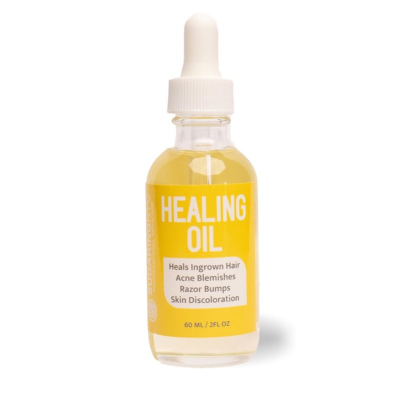 Sugaring NYC Sugaring NYC Healing Oil after Sugaring Heals Ingrown Hairs Acne Blemishes Razor Bumps and Skin Discoloration 