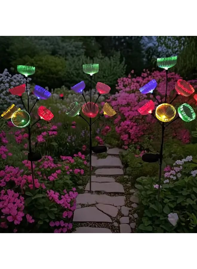 Multicolor Solar Jellyfish Outdoor Lights 2 Packs For Garden Lawn Pathway Decor - Image 2