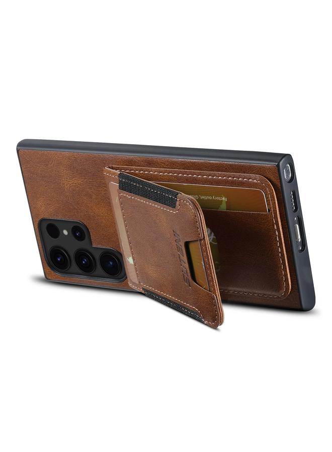 Suteni Case For Samsung Galaxy S24 Ultra 5G H03 Oil Wax Leather Wallet Stand Back Phone Case - Image 4