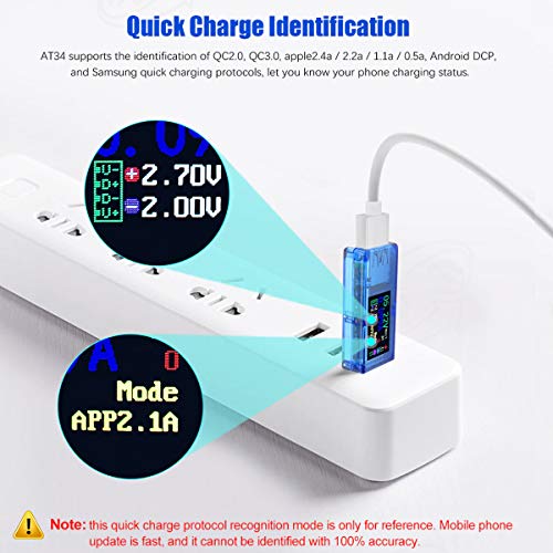 MakerHawk USB 3.0 Tester USB Power Meter 3.7-30V 0-4A Voltage Tester Multimeter USB Current Meter IPS Color Display Voltmeter Ammeter Charger Tester AT34 - Image 3
