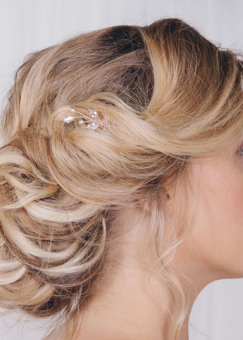 fxmimior 3 PCS Bridal Women Vintage Wedding Party Hair Pins Crystal Hair Accessories (silver) - Image 3