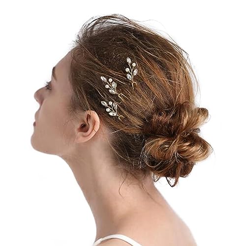 fxmimior 3 PCS Bridal Women Vintage Wedding Party Hair Pins Crystal Hair Accessories (silver) - Image 1
