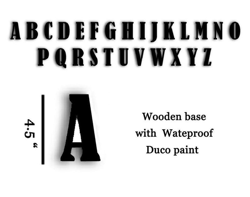 VAH Black Wood Polished Letter Photo Wall Hanging Decorative Alphabet with Clips (B) - Image 5