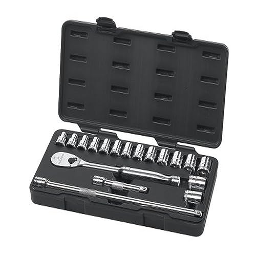GEARWRENCH 18 Pc. 1/2" Drive 6 Pt. Standard Mechanics Tool Set, Metric - 80708 - Image 1