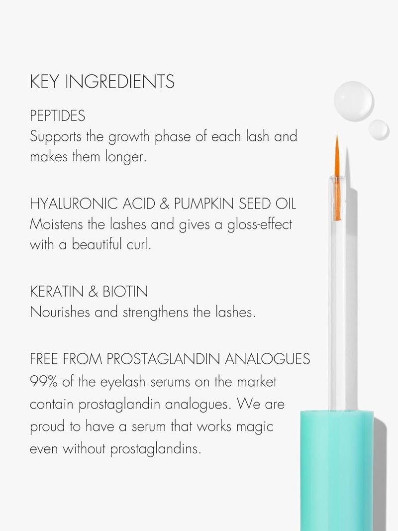 SWEED Eyelash Growth Serum Lengthens with Peptides Biotin Pumpkin Seed Oil Keratin ProstaglandinFree Vegan CrueltyFree Clean Beauty 017 fl oz 5 ml - Image 4
