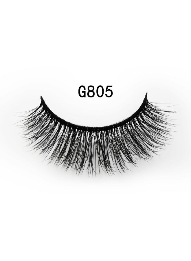 شابية 10 أزواج من الرموش الصناعية ثلاثية الأبعاد، رموش صناعية كاملة الشريط، رموش كثيفة من فرو المنك، رموش صناعية سميكة ومجعدة، هدية مثالية أنيقة للفتيات (G805) - Image 2