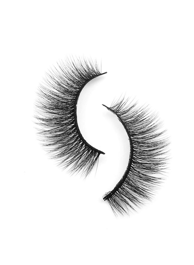 شابية 10 أزواج من الرموش الصناعية ثلاثية الأبعاد، رموش صناعية كاملة الشريط، رموش كثيفة من فرو المنك، رموش صناعية سميكة ومجعدة، هدية مثالية أنيقة للفتيات (G805) - Image 3