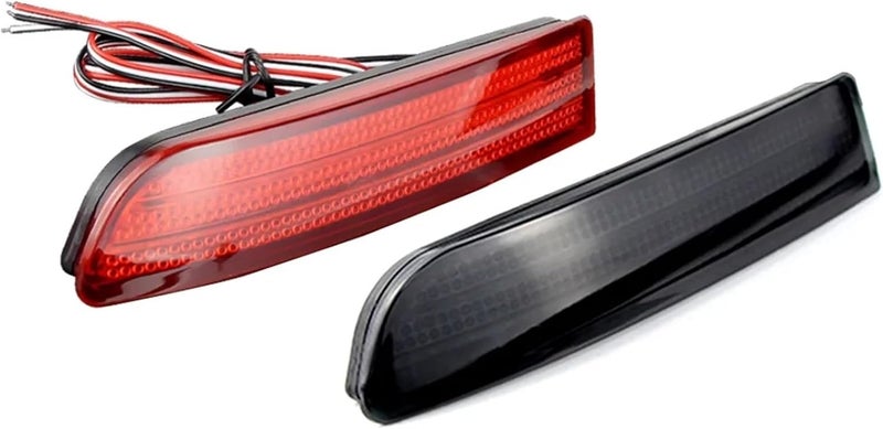 2pc LED Rear Bumper Reflector Brake Stop Lights Compatible With Toyota RAV4 2006 2007 2008 2009 2010 2011 2012/ PREVIA Alphard 2010-2012(2pcs RED LENS) - Image 1