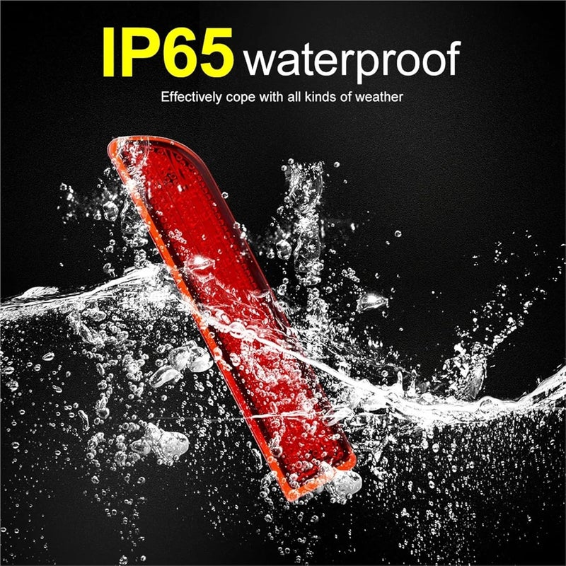 2pc LED Rear Bumper Reflector Brake Stop Lights Compatible With Toyota RAV4 2006 2007 2008 2009 2010 2011 2012/ PREVIA Alphard 2010-2012(2pcs RED LENS) - Image 3