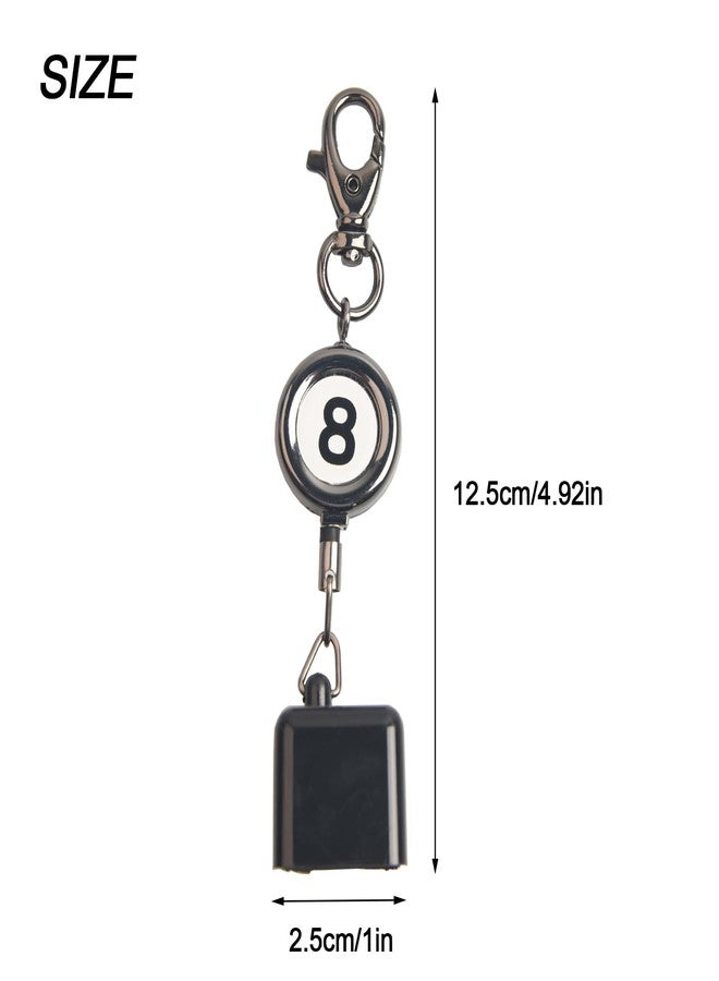 LAKE OF FIRE Billiard Chalk Holder，Pool Chalk Holder with Retractable Key Ring,Pool Table Accessories for Billiard Lovers(Square) - Image 2