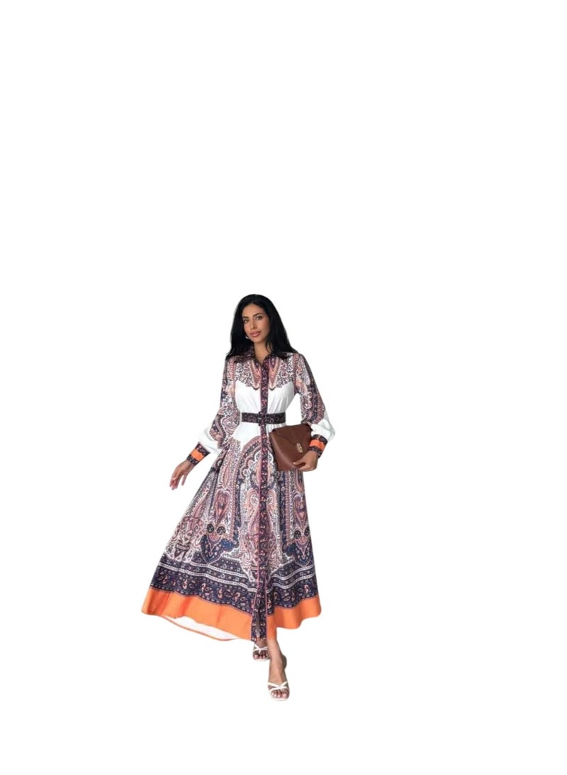 Well Elegant and eye-catching women's dress, proudly made in Turkey. Designed with authentic traditional patterns - Image 2
