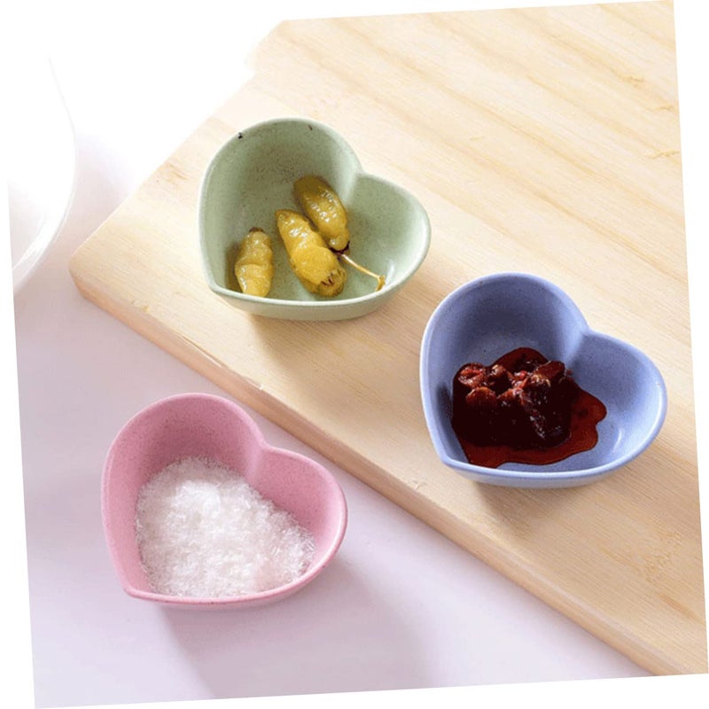 12 Pcs Heart Shaped Unbreakable Dipping Bowls For Sauces Condiments Appetizers - Image 3