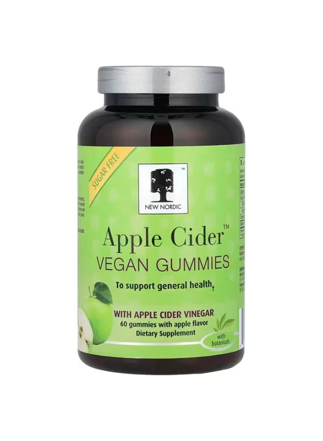 نيو نورديك، حلوى جيلاتينية بنكهة عصير التفاح™، تفاح، 60 حلوى جيلاتينية (200 ملغ لكل حلوى جيلاتينية)