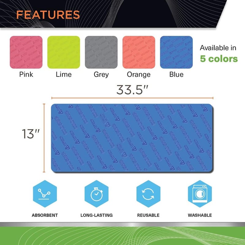 Cordova Consumer Products CT100 Coldsnap Cooling Towl - Blue - Super Absorbent and Evaporative PVA Material 33.5" L x 13" H - Image 2
