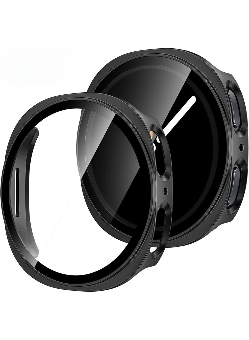 MHM Case for Samsung Galaxy Watch 8 40mm 2025 With Tempered Film Screen Protector Black - Image 1