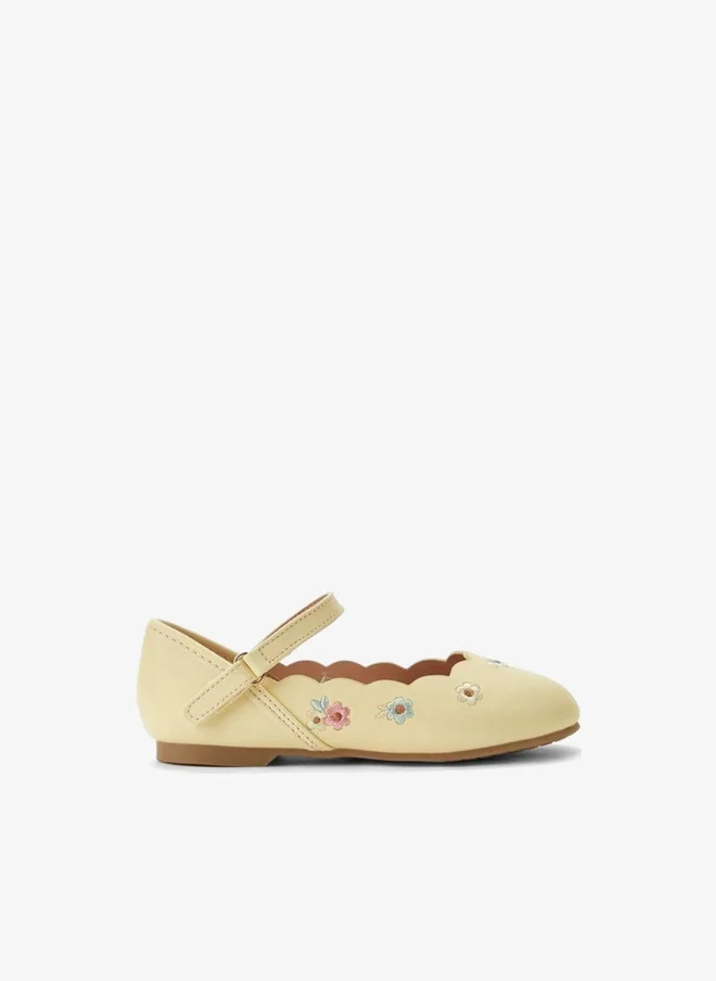 JUNIORS Girls Hook And Loop Ballerina Shoes