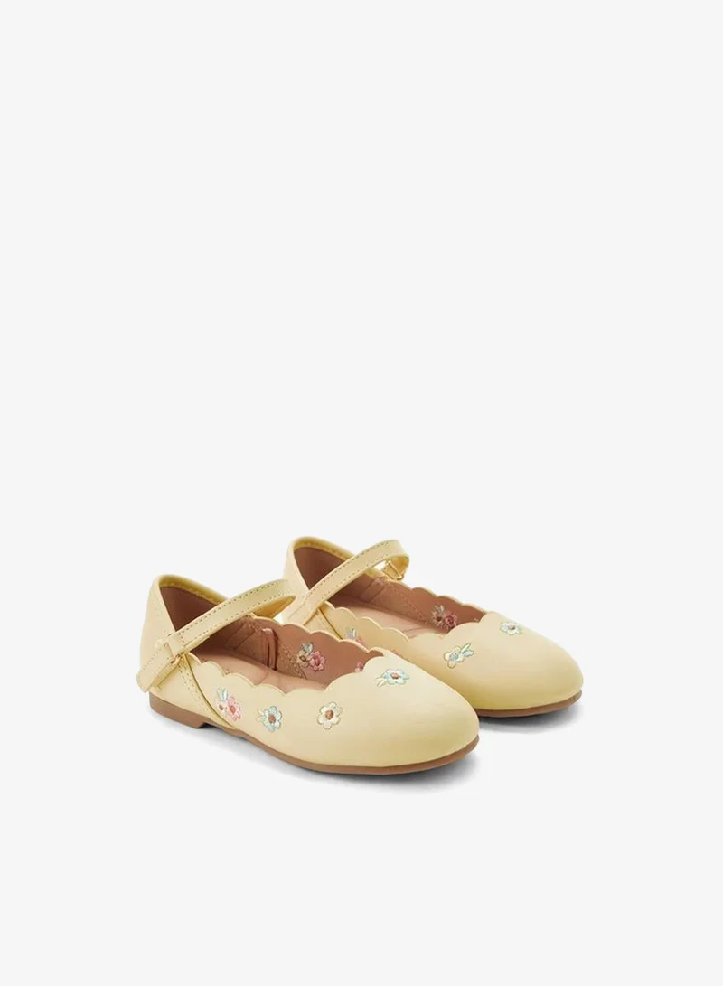 JUNIORS Girls Hook And Loop Ballerina Shoes