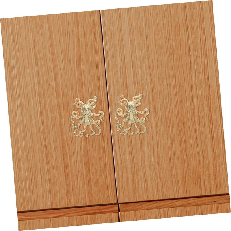 Nordic Style Vintage Gold Octopus Cabinet Handles Zinc Alloy Drawer Pulls 2Pcs Set - Image 5