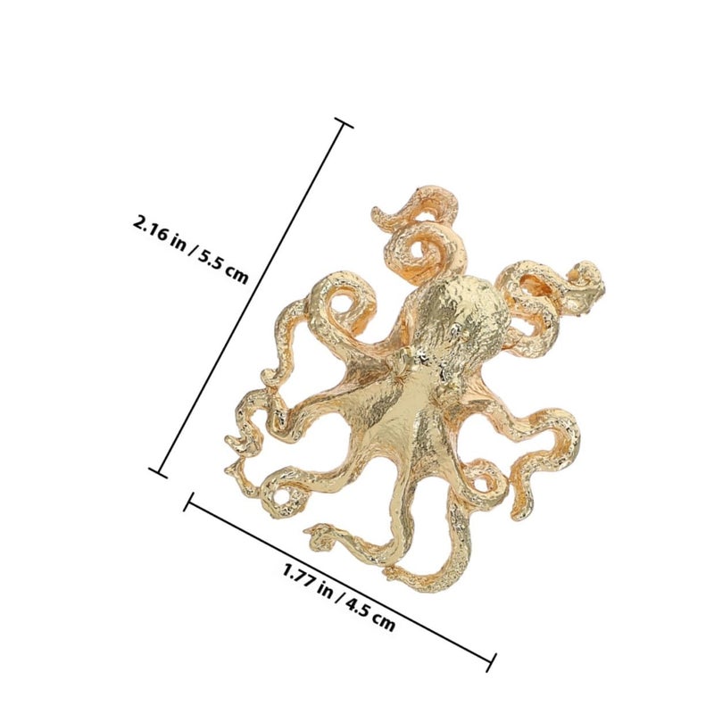 Nordic Style Vintage Gold Octopus Cabinet Handles Zinc Alloy Drawer Pulls 2Pcs Set - Image 3