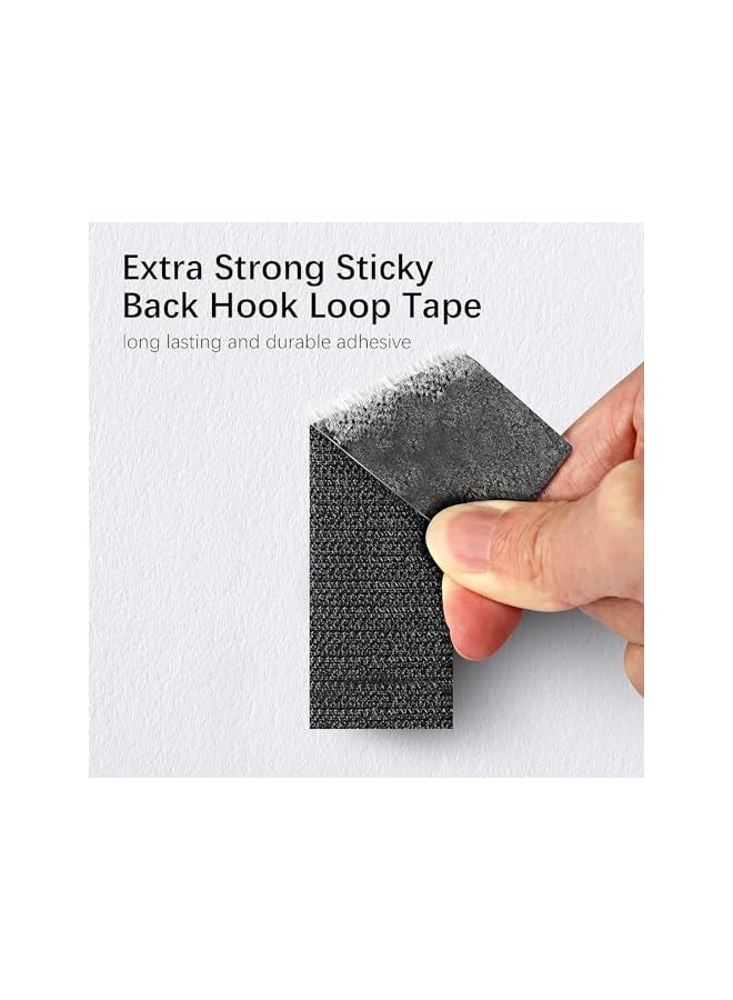 PROMASS promass 12pc Hook and Loop Strip Tape, 1" x 4" Self Adhesive Sticky Back Double Sided Tape Heavy Duty Strong Reusable Wall Fastener Tape  - Image 3